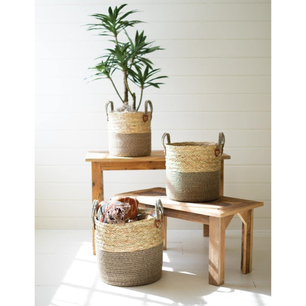 Dovecove Seagrass General Basket Wayfair
